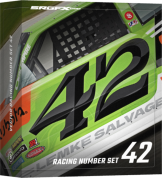 SRGFX.com Classic Convex Racing Number Set 42 Box