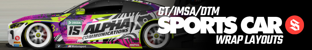 SRGFX GT, SRO, IMSA Sports Car Wrap Layouts