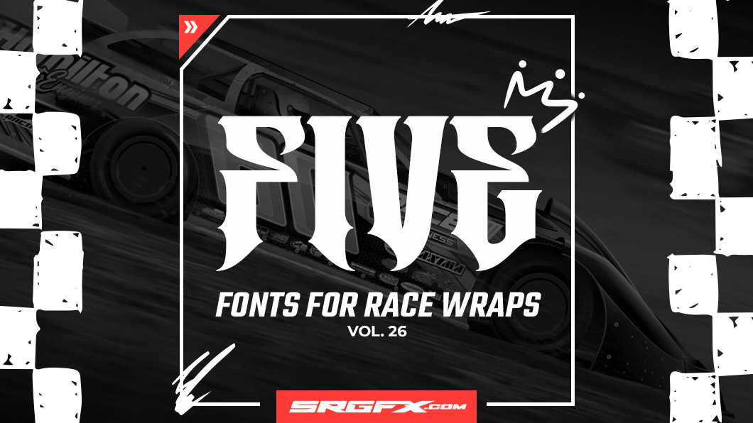 Five Fonts for Racing, Motorsports and Wraps Vol 26