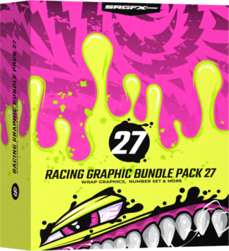 Slime Shark Mouth Racing Wrap Graphic Bundle Pack 27 SRGFX.com