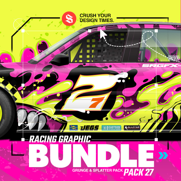 Slime and Shark Mouth Racing Wrap Graphic Bundle Pack 27