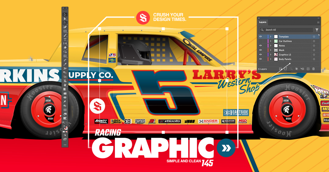 Simple and Clean Delta Racing Graphic 145