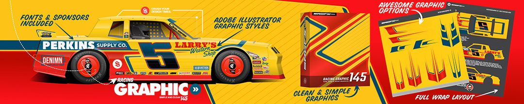 Simple and Clean Delta Racing Graphic 145