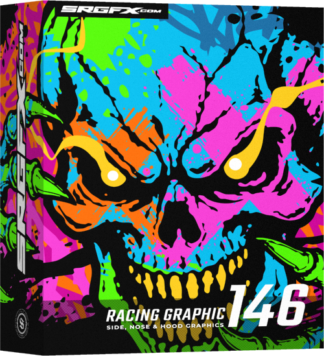 SRGFX Skulls, Skeletons and More Racing Graphic 146 vector racing graphic product box with skulls and skeletons