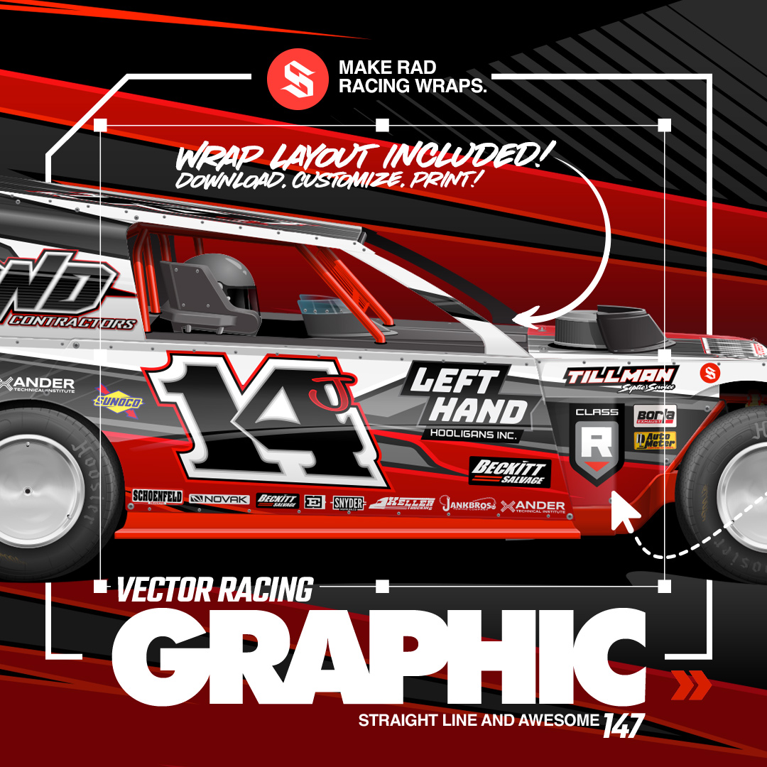 Straight Line Racing Graphic 147